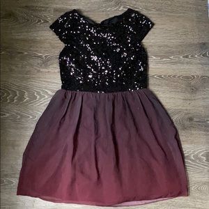 Red/Burgundy Ombré Dress